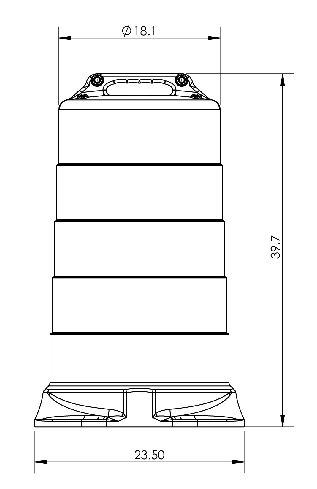 Commander™ Traffic Drum 4" HIP